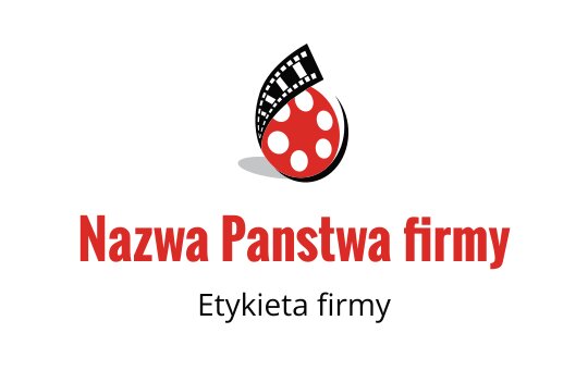 Zabawny projekt logo biedronki z elementem taśmy filmowej