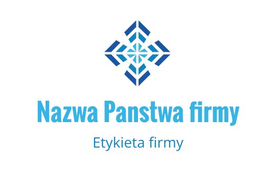 Nowoczesne niebieskie logo z geometrycznym wzornictwem i motywami strzałek