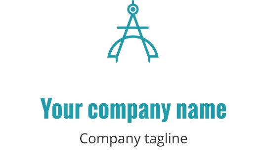 Nowoczesny projekt logo z kompasem i czytelną typografią
