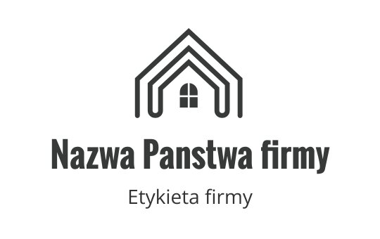 Nowoczesne logo domu z stylizowanym dachem i oknem