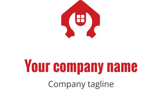 Odważne czerwone logo z nowoczesną czcionką "Maintenant5