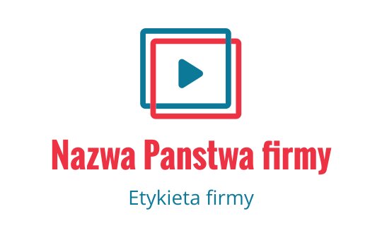 Nowoczesny projekt logo z przyciskiem odtwarzania w nakładających się kwadratach