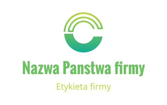 Nowoczesny okrągły projekt logo z zielonym gradientem i zakrzywionymi liniami