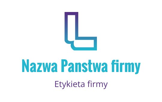 Nowoczesne niebiesko-fioletowe logo z stylizowaną literą L