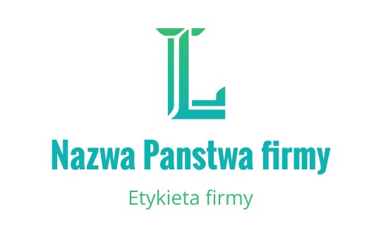 Nowoczesne logo w kolorze turkusowym z stylizowanymi literami i czystymi liniami