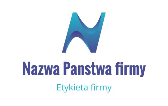 Nowoczesne niebieskie i turkusowe logo z falującymi elementami