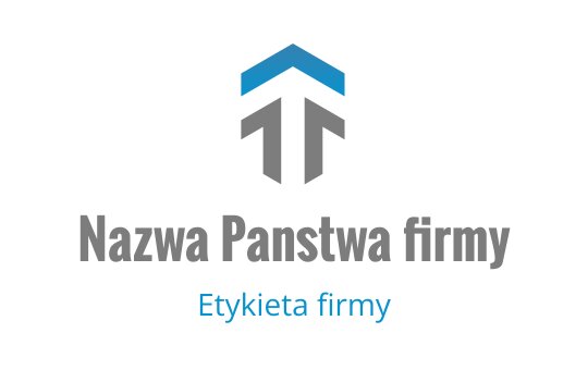 Nowoczesny projekt logo z stylizowaną strzałką w górę w niebieskim i szarym