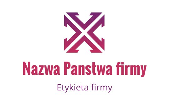 Nowoczesny geometryczny projekt logo z przecinającymi się strzałkami w gradientowym różu i fioletu