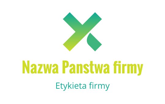 Nowoczesne zielono-niebieskie logo z abstrakcyjną literą X