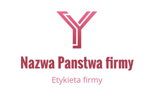 Nowoczesne różowe i szare logo z stylizowaną literą Y