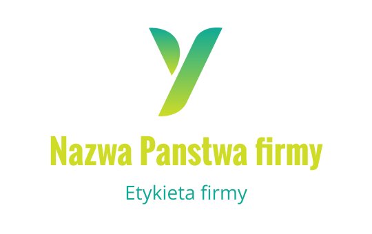 Nowoczesne zielono-niebieskie logo z stylizowaną literą Y