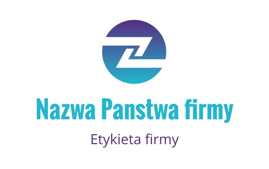 Nowoczesny okrągły projekt logo z gradientowymi niebieskimi i fioletowymi elementami