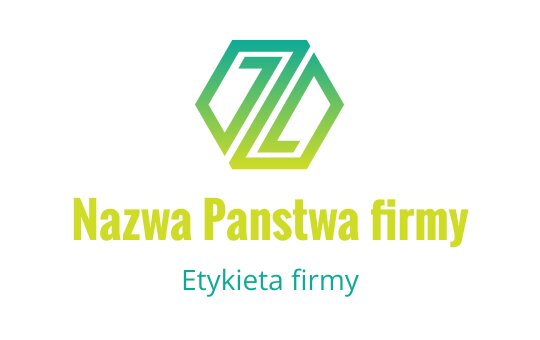 Nowoczesny projekt logo w kształcie heksagonu z przeplatającymi się zielonymi literami Z i L