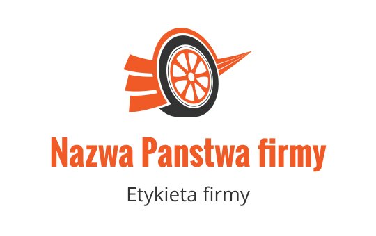 Dynamiczny projekt logo z stylizowaną oponą i liniami ruchu