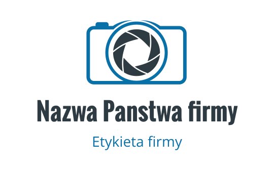 Nowoczesne logo aparatu z stylizowaną przesłoną obiektywu