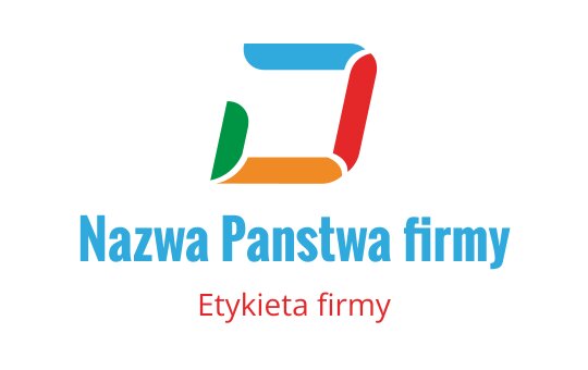 Kolorowy geometryczny projekt logo z zaokrąglonymi kształtami i nowoczesną typografią