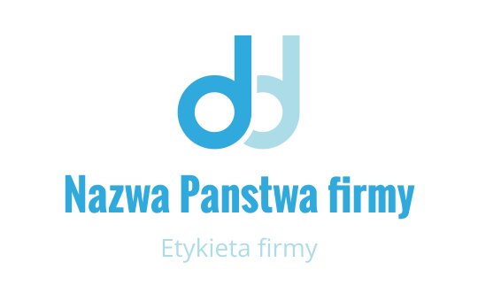Nowoczesne niebieskie i jasnoniebieskie logo z stylizowanymi literami d i b