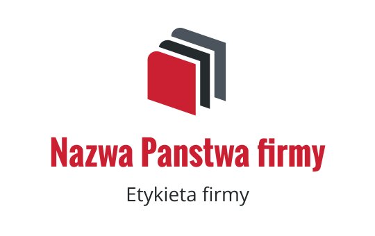 Nowoczesny projekt logo z ułożonymi czerwonymi i szarymi kształtami