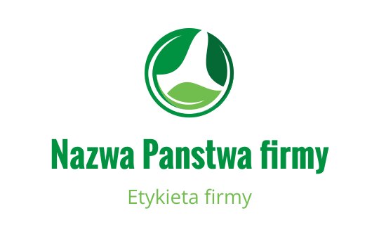 Nowoczesne zielone logo z okrągłym kształtem i elementami liści
