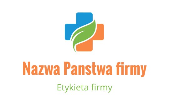 Nowoczesny projekt logo z zielonym liściem i kolorowymi elementami krzyża