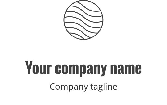 Nowoczesny okrągły projekt logo z falistymi liniami w minimalistycznym stylu