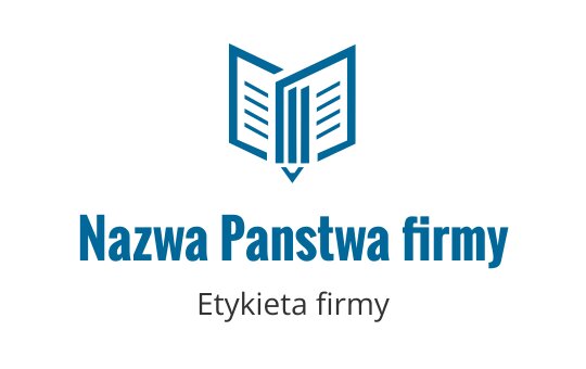 Nowoczesne niebieskie logo książki z otwartymi stronami i ołówkiem