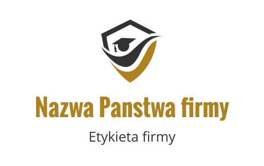 Nowoczesny projekt logo tarczy z czapką absolwenta i złotymi akcentami