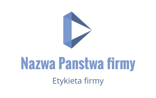 Nowoczesne niebieskie logo z geometrycznym wzorem w kształcie trójkąta