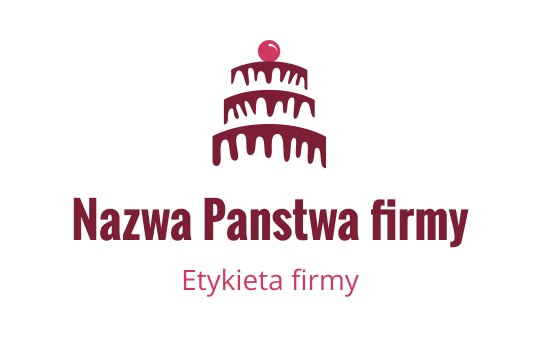 Elegancki projekt logo tortu z trzema piętrami i polewą