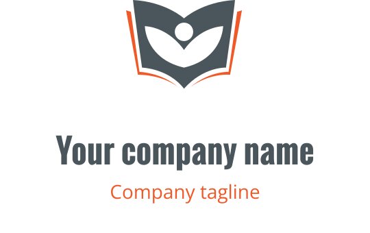 Nowoczesny projekt logo z przeplatającymi się kształtami w kolorze koralowym i szarym