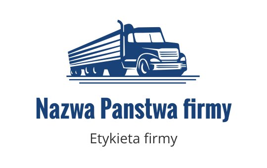 Nowoczesne logo ciężarówki w odcieniach niebieskiego z aerodynamicznymi liniami