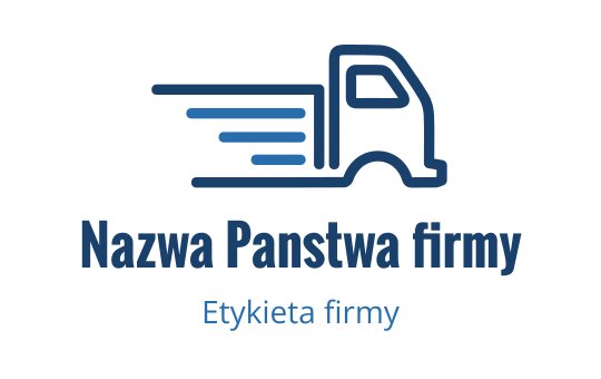 Nowoczesne niebieskie logo ciężarówki z liniami ruchu