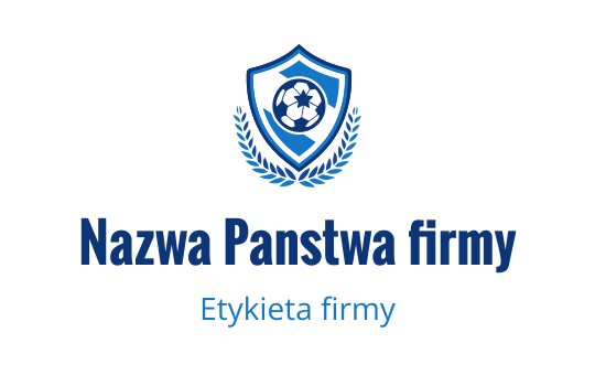 Logo tarczy z globusem i liśćmi laurowymi w kolorze niebieskim