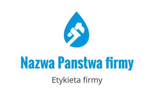 Nowoczesne niebieskie logo kropli wody z kluczem wewnątrz
