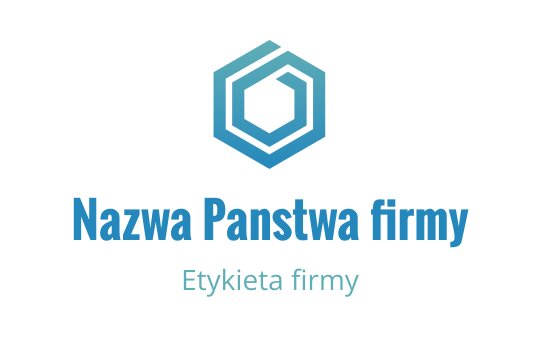 Nowoczesny projekt logo w sześciokątnym kształcie w gradientowych odcieniach niebieskiego