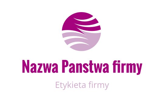 Nowoczesny okrągły projekt logo z purpurowymi falami i gładkimi gradientami