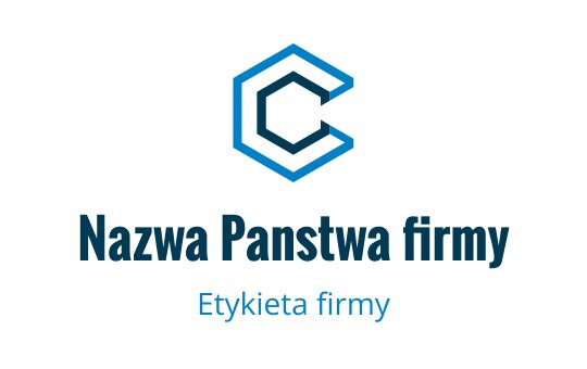 Nowoczesne niebiesko-czarne logo z stylizowaną literą C