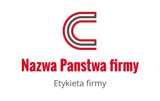 Nowoczesny projekt logo z stylizowaną literą C w kolorze czerwonym i czarnym