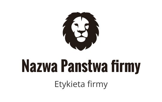 Odważny projekt logo z głową lwa w ciemnych brązowych odcieniach