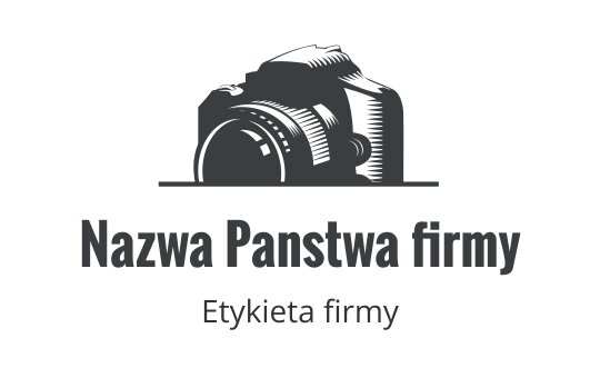 Stylizowane logo aparatu z wyraźną, nowoczesną typografią