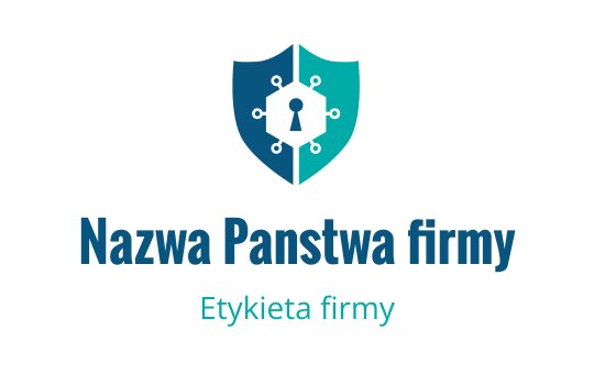Logo tarczy z otworem na klucz i połączonymi węzłami