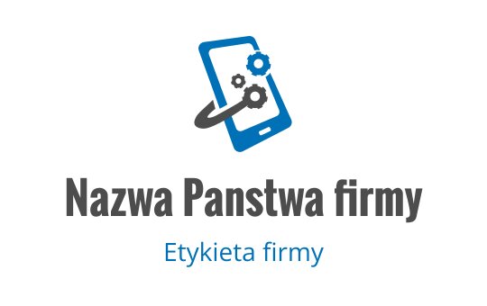 Nowoczesny projekt logo z smartfonem, zębatkami i okrągłą strzałką