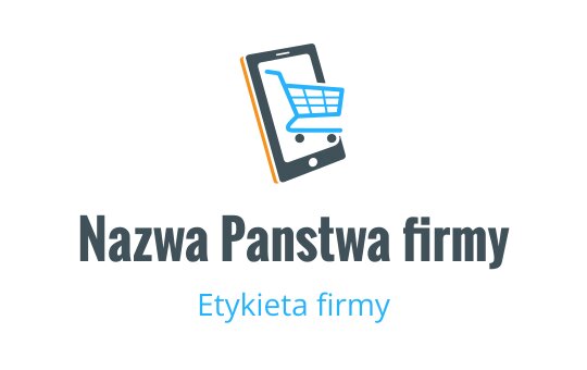 Nowoczesny projekt logo z konturami smartfona i koszyka zakupowego