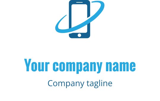Dynamiczny logo w odcieniach niebieskiego i turkusowego z stylizowanymi liniami prędkości