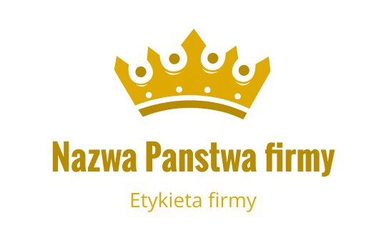 Elegancki złoty projekt logo korony z wyraźną typografią