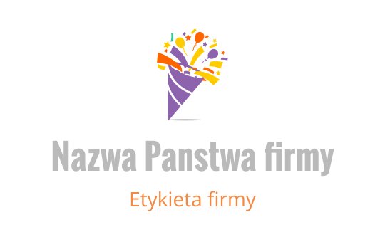 Kolorowy projekt logo czapki imprezowej z konfetti i gwiazdkami