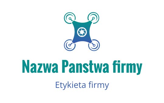 Nowoczesny projekt logo drona w odcieniach niebieskiego i turkusowego