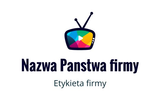 Kolorowy projekt logo telewizyjnego z przyciskiem odtwarzania i antenkami