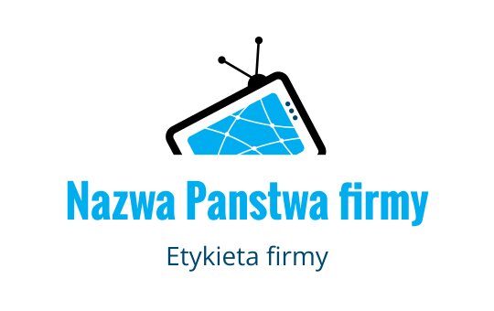 Nowoczesne niebieskie logo z geometrycznym kształtem i liniami
