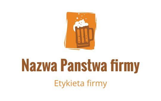 Logo piwa z odważnym kuflem na tle pomarańczowego rozprysku